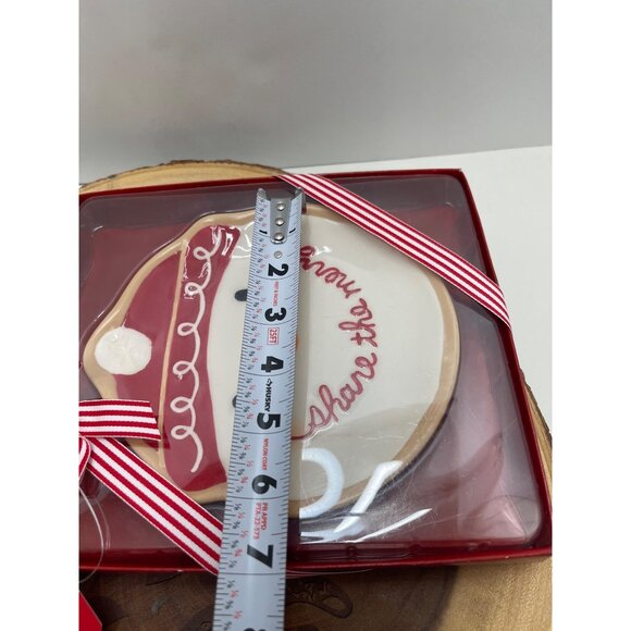 Hallmark Snowman Cookie Plate & Cutter Set - "Share The Merry" Design - NEW! - Picture 6 of 6